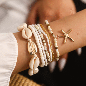 Conjunto De Pulseira De Estrela Do Mar