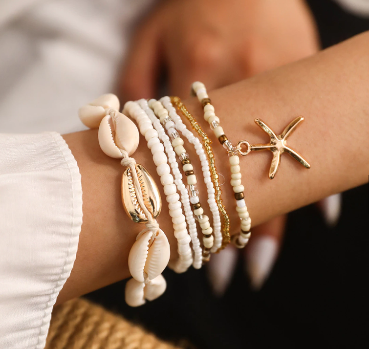 Conjunto De Pulseira De Estrela Do Mar