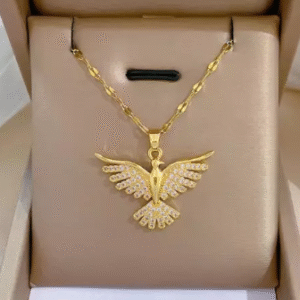 Colar Luxuoso De Aço Inoxidável Phoenix